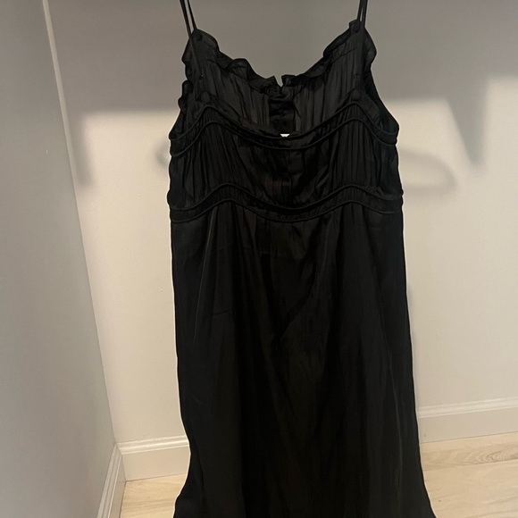 ba&sh Yanis midi silk dress, black, size 1 (small) - Picture 4 of 7